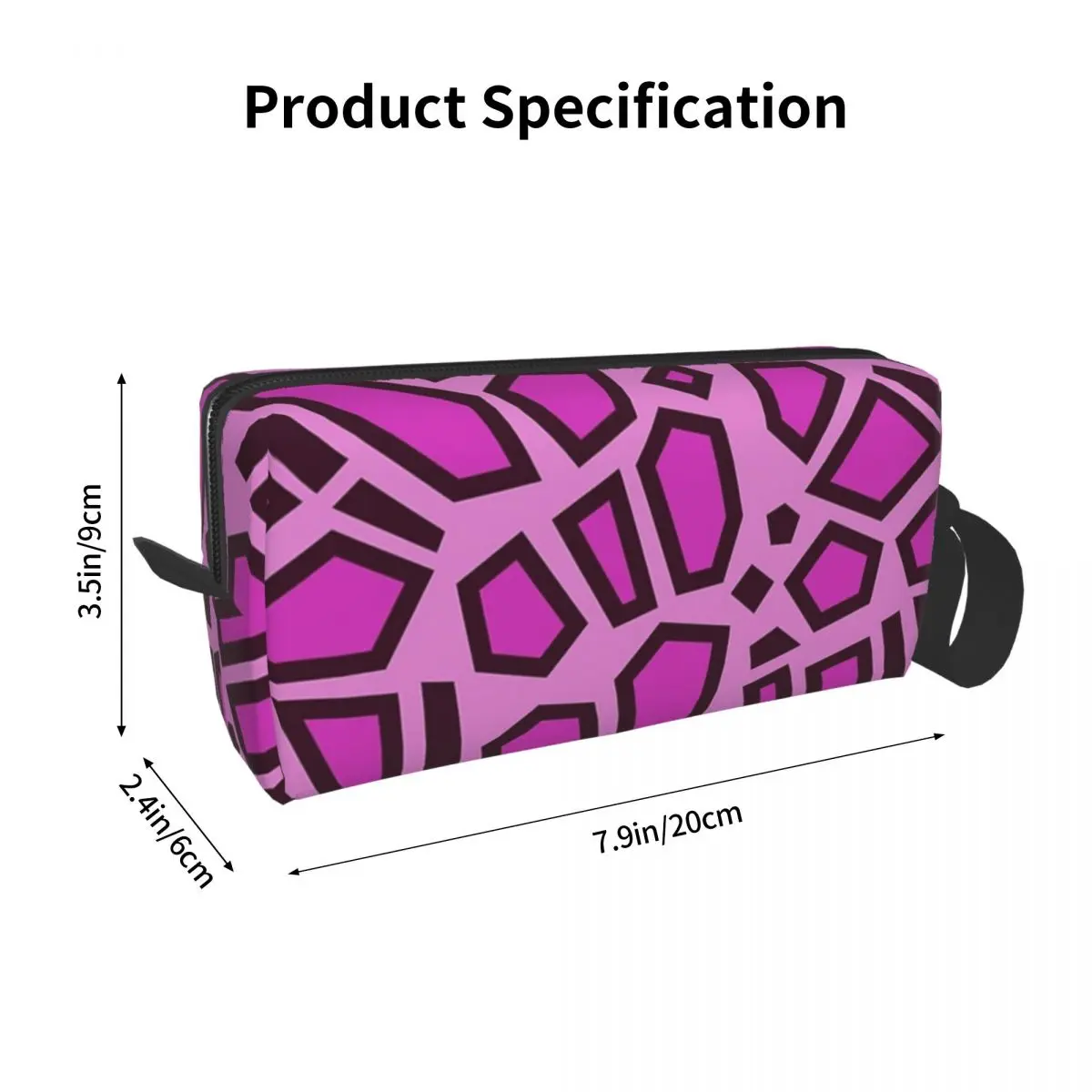 Kipo Pink Mega Jaguar Spots Makeup Bag Cosmetic Organizer Storage Dopp Kit Toiletry Cosmetic Bag for Women Beauty Pencil Case