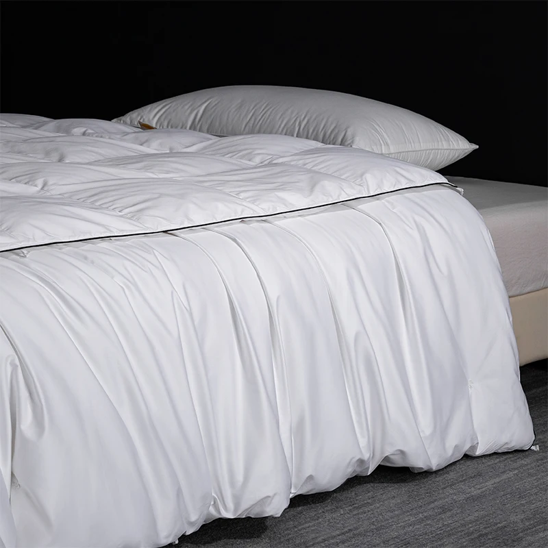 4-Season Luxury: 95% 5A Goose Down + Pure Mulberry Silk Duvet Set | 800+ Fill Power & Breathable 5