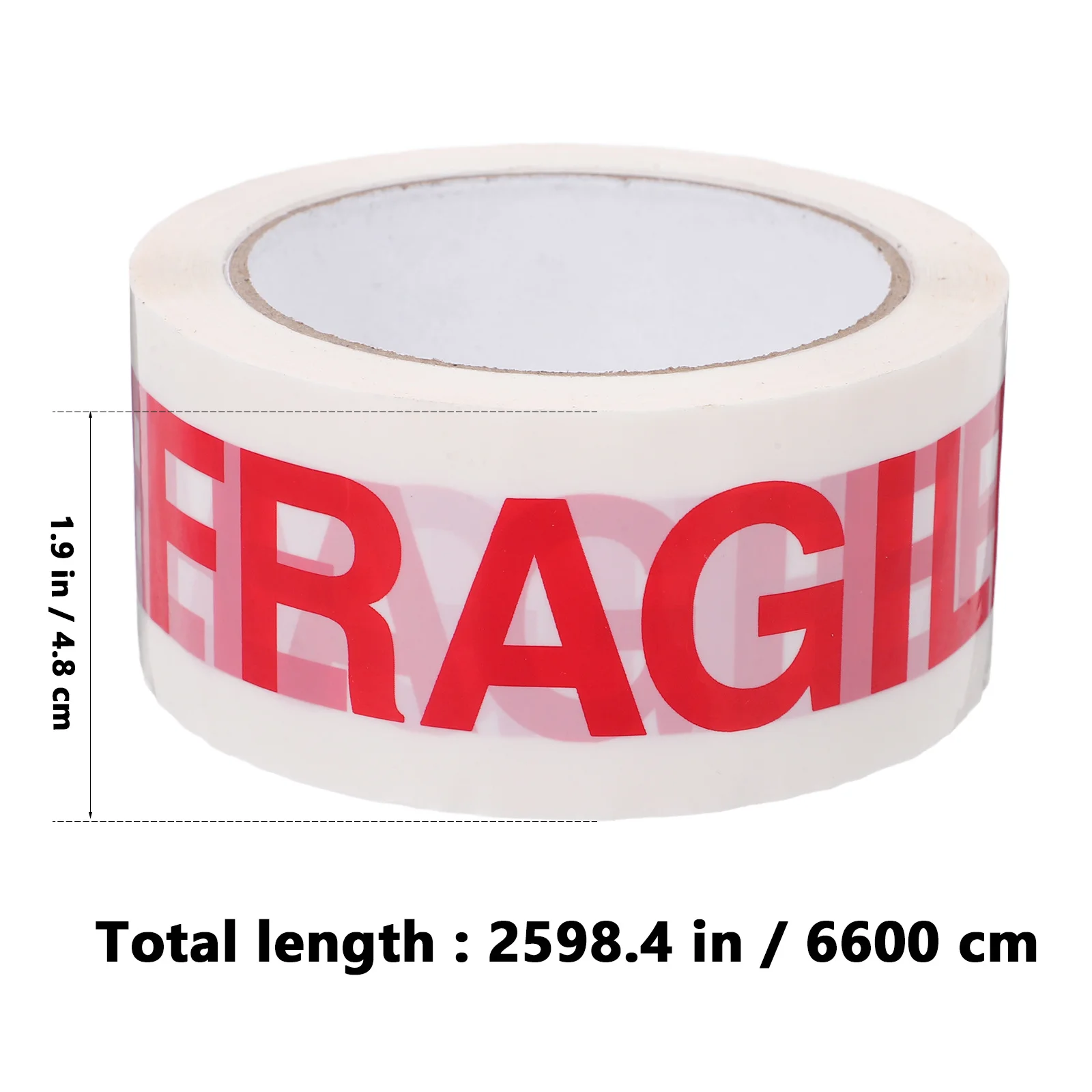 ملصقات هشة 66 متر × 4.8 سنتيمتر شريط التعبئة الثقيلة ملصقات تحذير واضحة للشحن تخزين البريد المتحرك العناصر الهشة #5