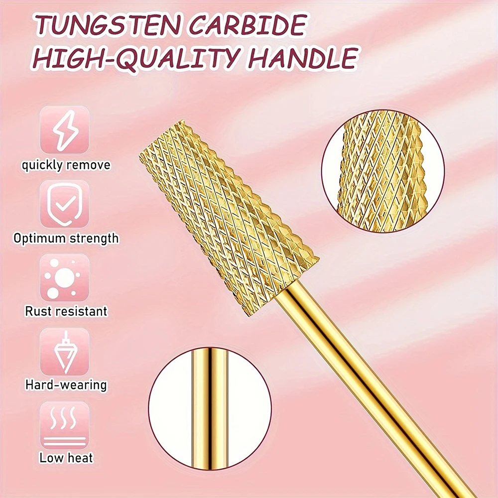 1 pc Tungsten carbide nail drill bits are suitable for removing nail gel, acrylic nail files, cuticle trimmers, and nail tools - Image 2