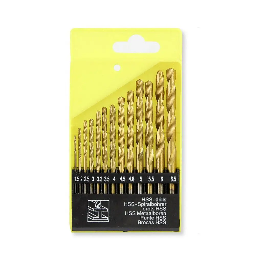13PCS Metric Drill Bit Set 3/16 to 1/2 Inch for Glass Metal Tile Concrete Masonry Professional Electric Drilling