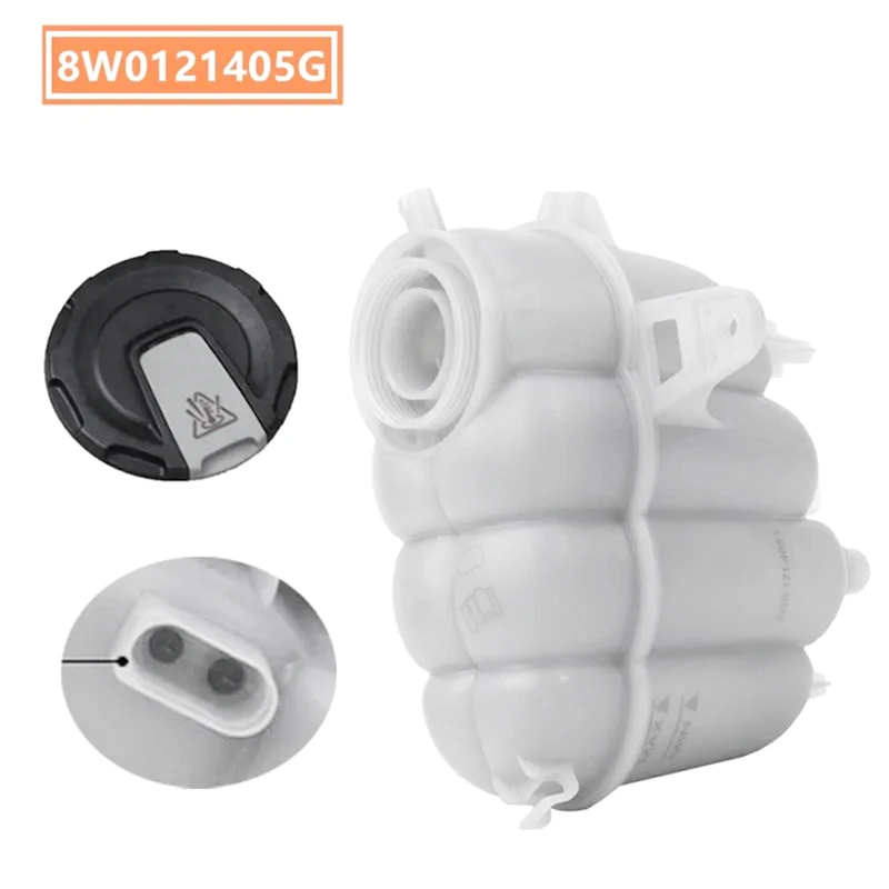 NEW-8W0121405E Tank Expansion Engine Radiator Coolant Tank for Allroad Sportback 2.0L 2018- for Audi A4 A5 8W0121405G