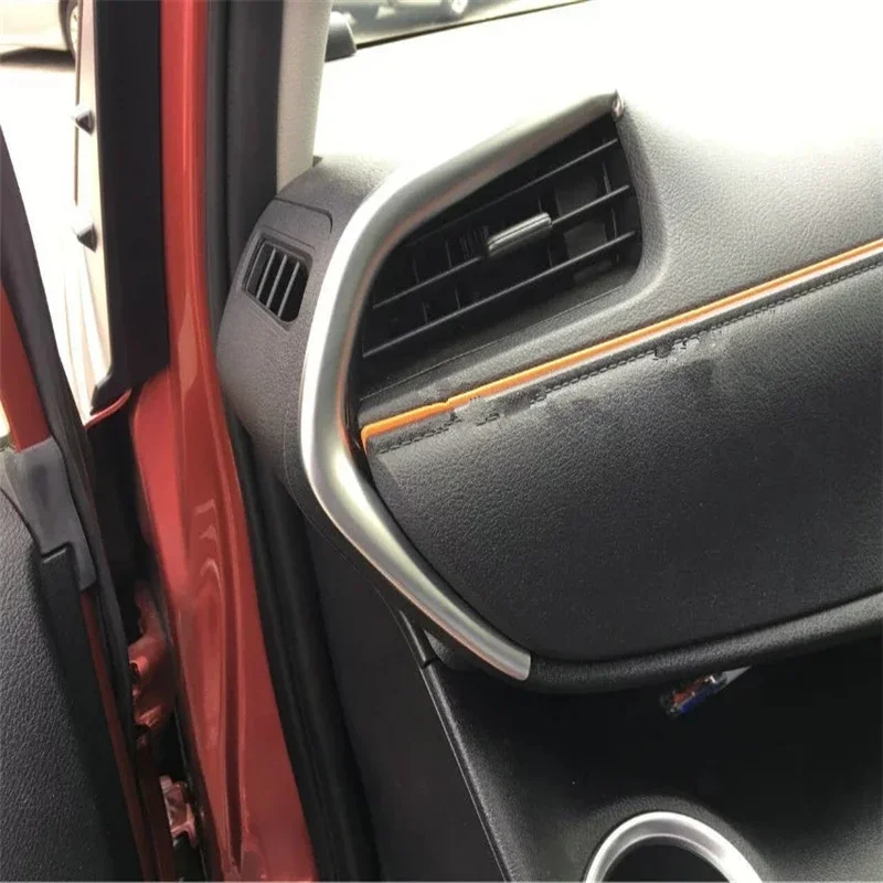 WELKINRY For Toyota SIENTA XP170 2015 2016 2017 2018 2019 2020 ABS Chrome Front Console Air Conditioning Outlet Air Vent Trim