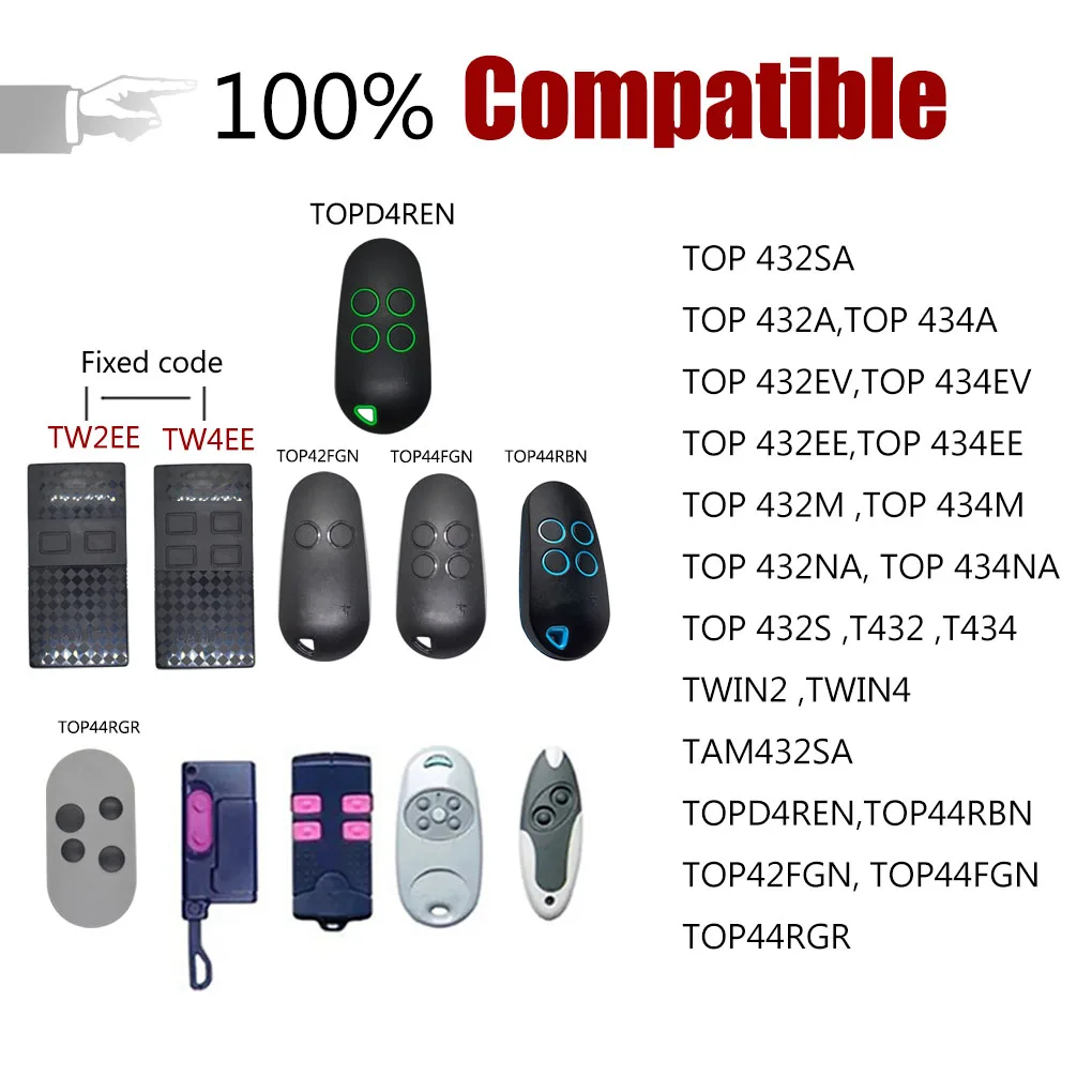جاء أعلى 42FGN 44FGN 44RBN 44RGR D4REN 432EE 432EV 432NA 434EE 434EV 434NA 433.92MHz المتداول فتحت باب المرآب