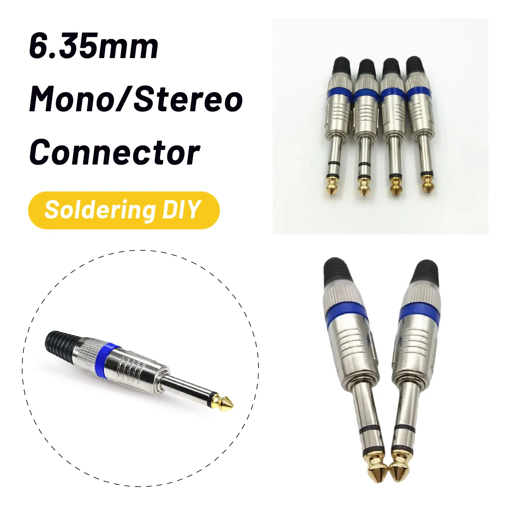 

Аудиоусилитель, микрофонный разъем, пайка, DIY 6,35 мм, стерео моноразъем