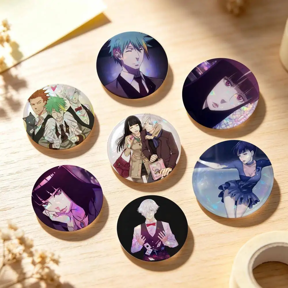 Anime Death Parade Characters Coin Badge Funny Cartoon Pins Backpack Clothing Brooch Accessories Jewelry