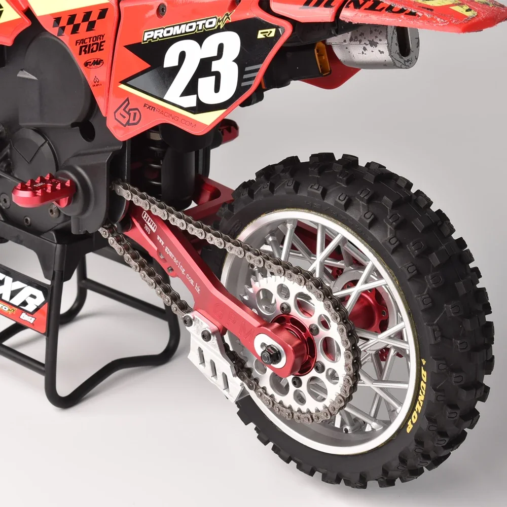 GPM para LOSI 1/4 PROMOTO-MX Promoto-SM FXR motocicleta RC coches piezas de mejora Metal aleación de aluminio 7075 brazo oscilante trasero LOS264000