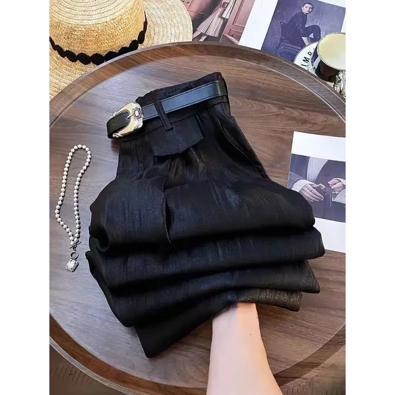 

Vintage High Waist Wide Leg Suit Pants Loose Fit Casual Trousers