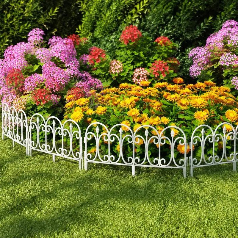 Bordures décoratives de jardin en forme de S, 10 mètres, matériau PP résistant, installation et fixation au sol faciles, séparateur de parterres pour gazon et arbustes, design classique pour terrasse, patio, sentier