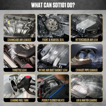 FOXWELL SD201 자동차용 연기 발생기, 내장형 공기 압축기, EVAP 진공 배기 파이프 진단 테스터, 연기 누출 감지기 6 best sales 연기 누출 시험기 - №4