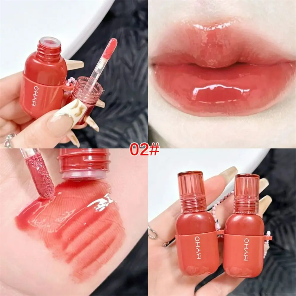 Draagbaar met sleutelhanger Hydraterende lipgloss Langdurige natuurlijke lipglazuur Non-stick Cup Vloeibare lippenstift Afspraak