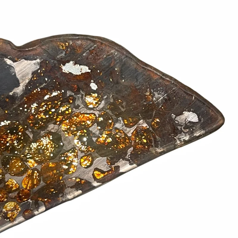 25g Sericho Pallastie meteorite slice Olivine Meteorite Natural Specimen Meteorite material Collection - from Kenya -QA826