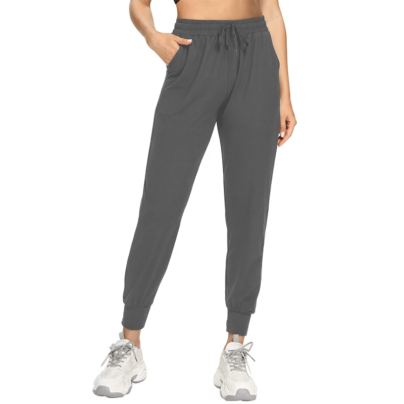 DeanFire Outdoor Sports Drawstring Waist Women's Jogger Track Cuff Sweatpants with Pockets for Yoga Workout