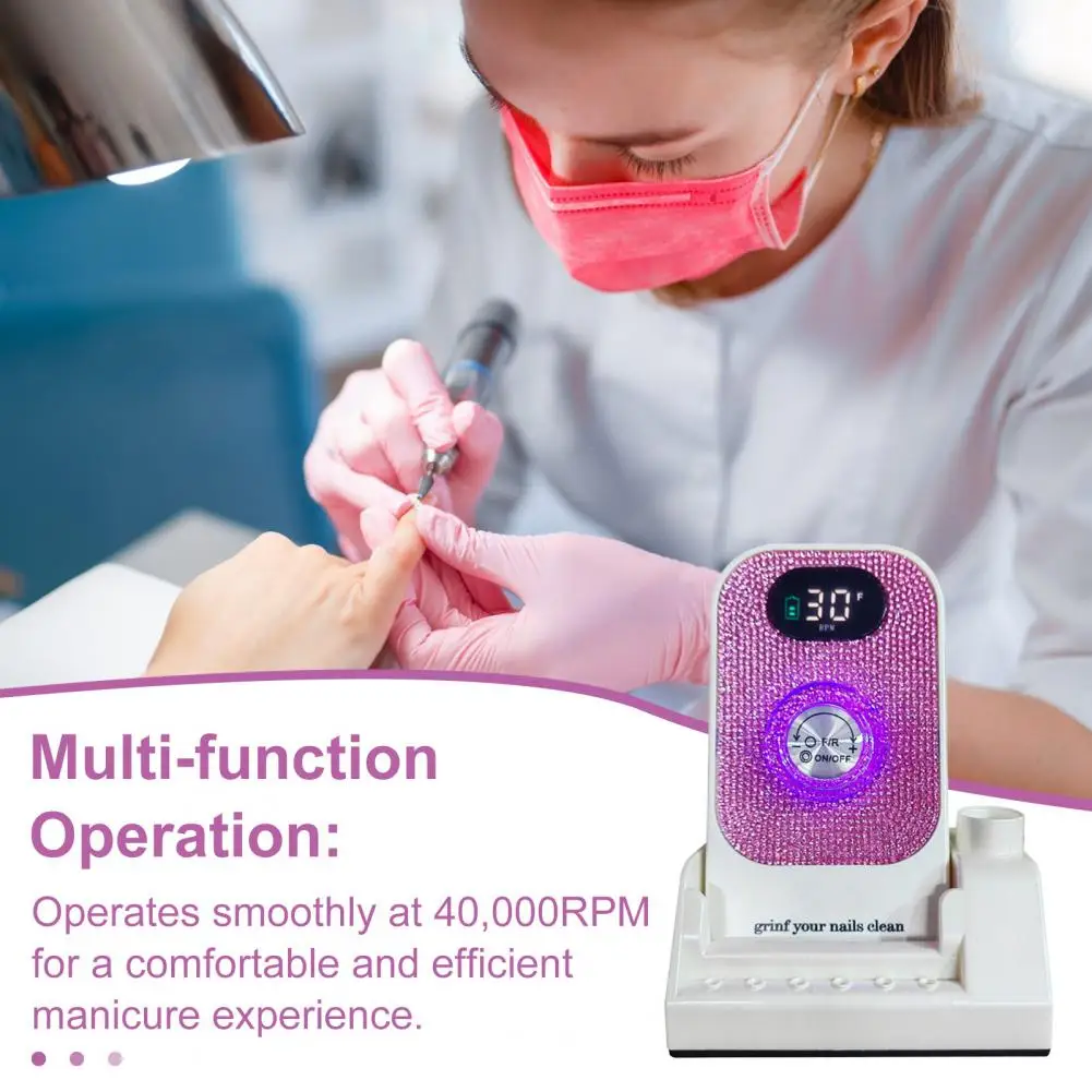 

Nail Drill with Lcd Display High-speed Electric Nail Drill Machine with Lcd Display Rhinestone Bits for Acrylic for Polishing