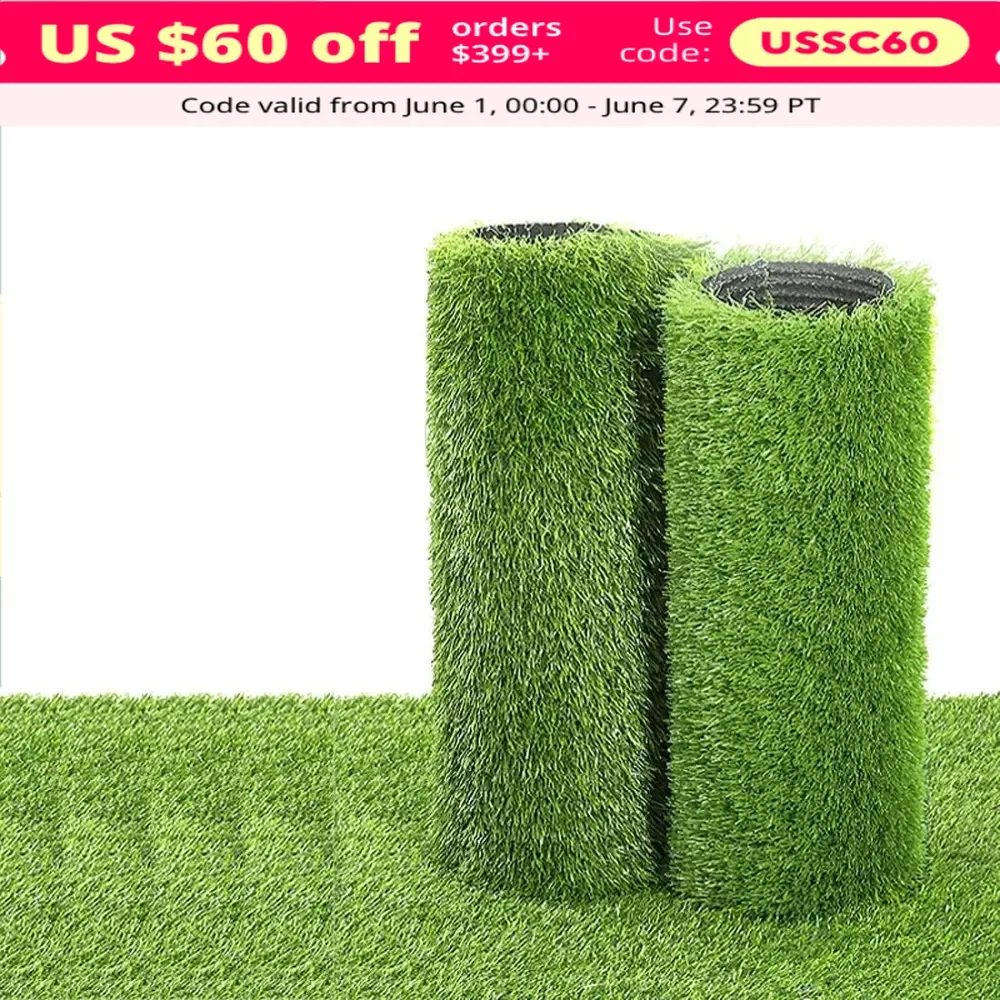 

Artificial Turf Roll, 3.28ft X 32.8ft Realistic Faux Grass Carpet Rug Synthetic Landscape Mat, Yard and Holiday Wedding Lawn