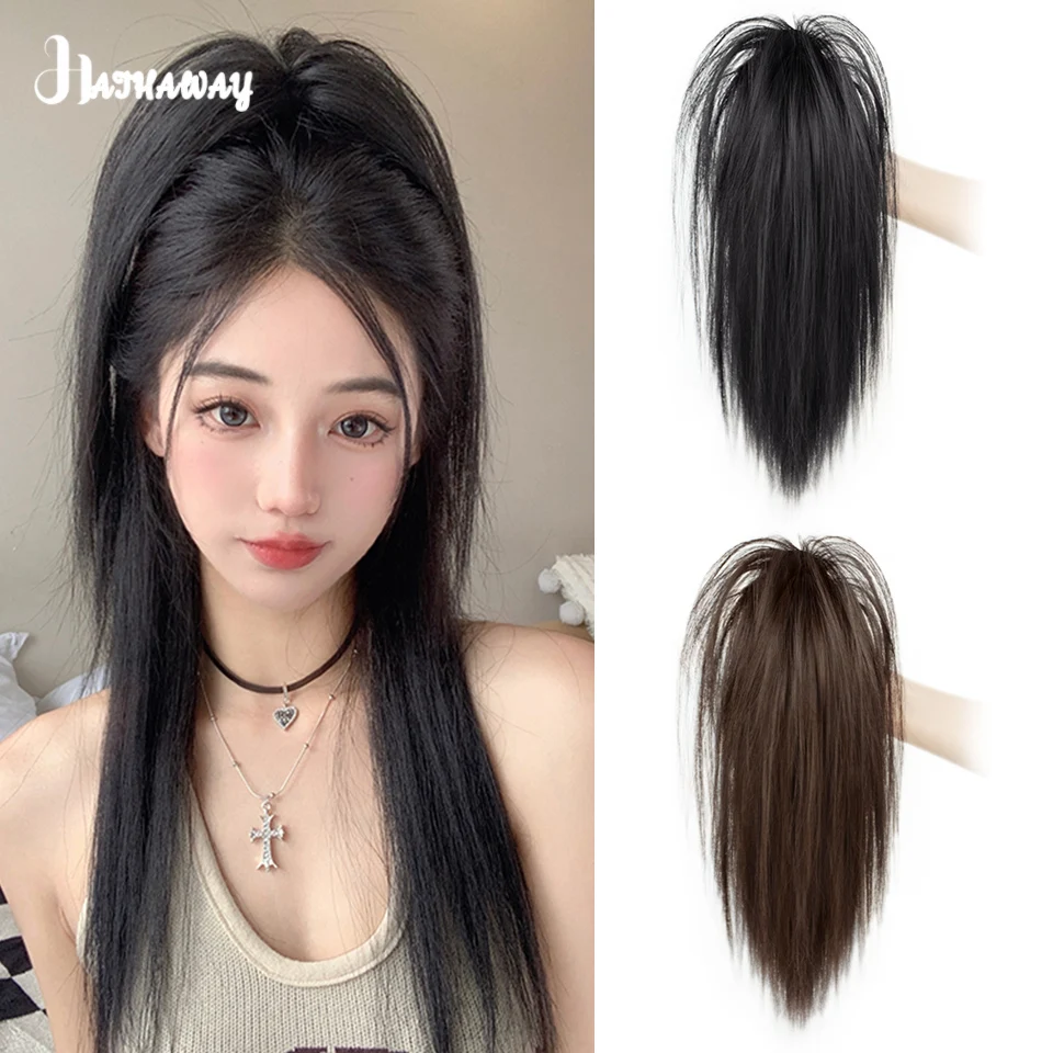 14 Inch Ponytail Long Hair Synthetic Grab Clip Type Half-tie The Hot Girl Chicken Nest Head Waterfall High Ponytail Wig Braid