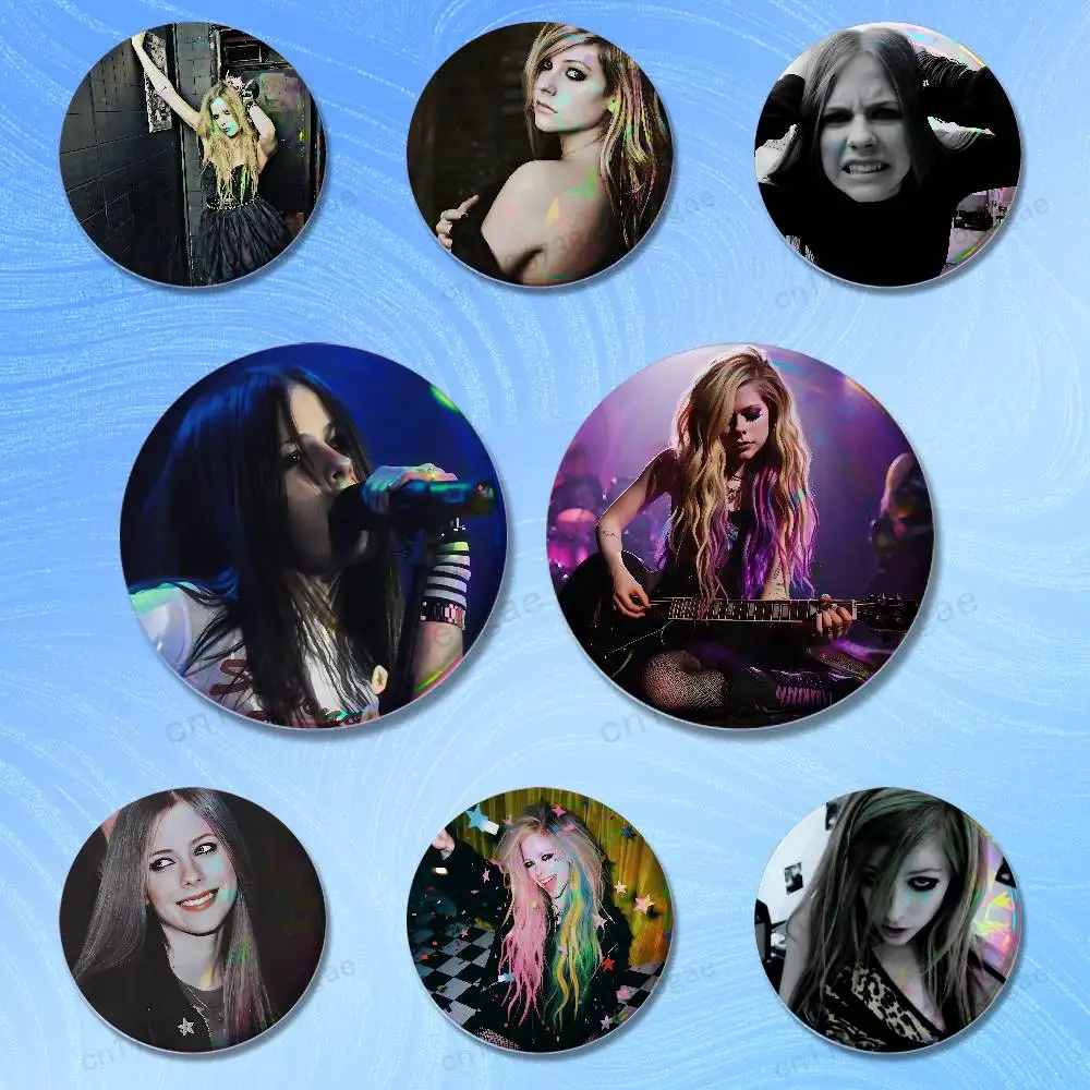 

Singer A-Avril L-Lavigne Punk Custom Badges 25 32 44 58 75 mm Brooch Backpack Hat Enamel Pins Accessories Toys Gifts
