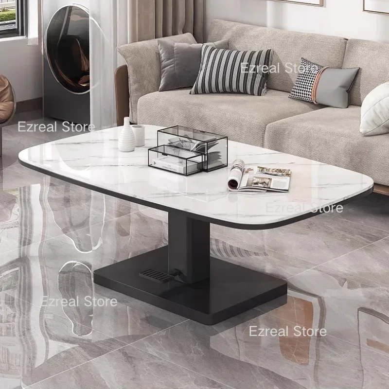 Lift Up Dining Center Coffee Tables Living Room Marble Service Modern Coffee Table Nordic Sofa Mesa Table Basse Home Furniture