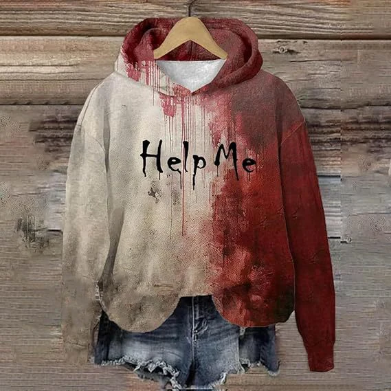 Nouveau Halloween sang 3D impression sweats à capuche femmes hommes décontracté sweats à capuche rue surdimensionné pulls à capuche hauts vêtements féminins