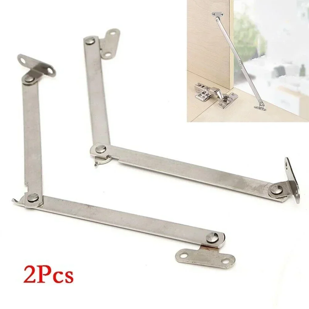 Cabinet Hinges Door Stay Home Garden Stainless Steel Lift Up Support Pull Rod 2PCS Activity Rod Cabinet Door Folding