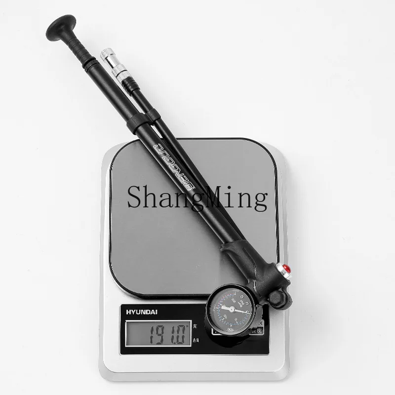 

PYH bicycle front fork pump mountain bike aluminum alloy high pressure cylinder with table cycling inflatable