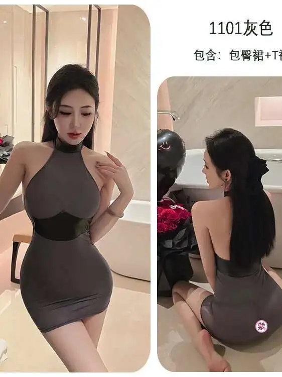 Sexy halter retalhos vestidos lápis femininos óleo de seda pura ver através do pacote hip bodycon micro vestidos elevador bunda vestido kzo