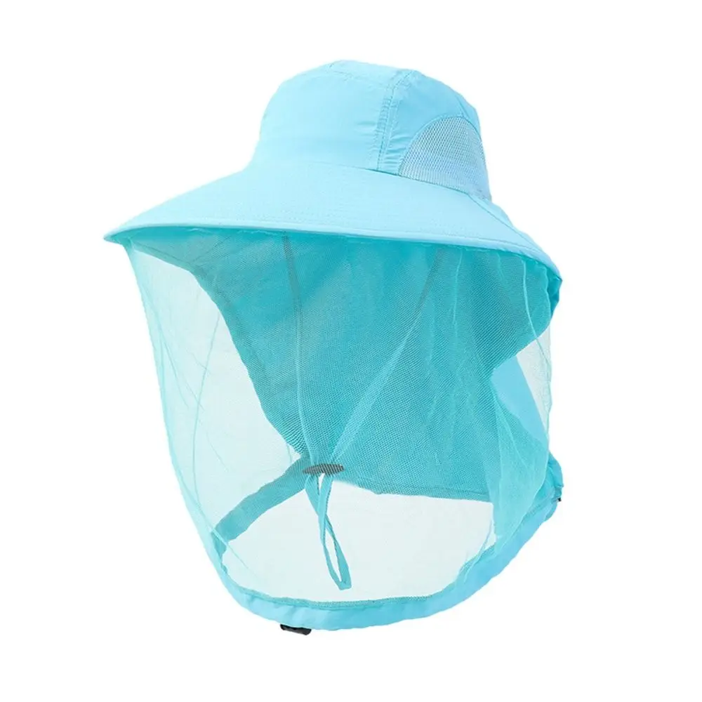 Men Women Face Neck Protection Outdoor Bucket Hat Fishing Sun Cap Insect Proof Cap Mosquito Hat