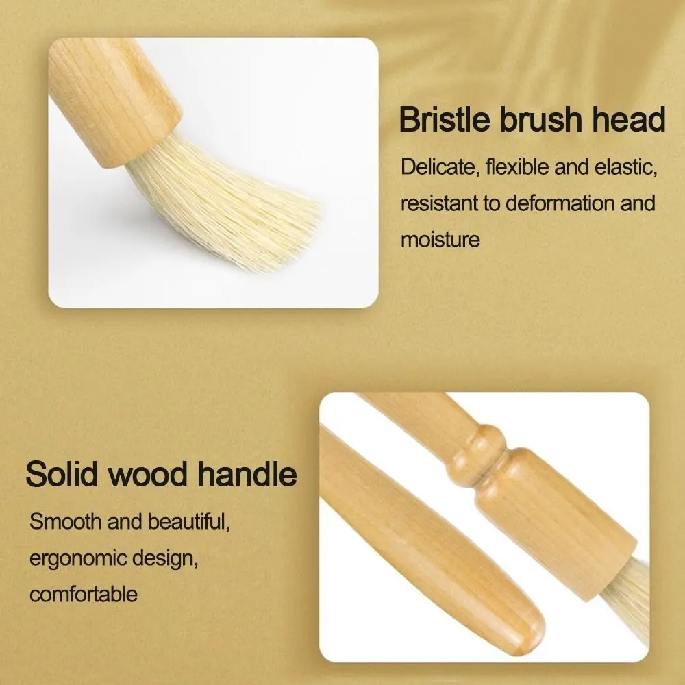 1Pcs Bar table cleaning Coffee Grinder Brush Coffee Tool Coffee Machine Cleaning Espresso Brush Accessories Wooden handle