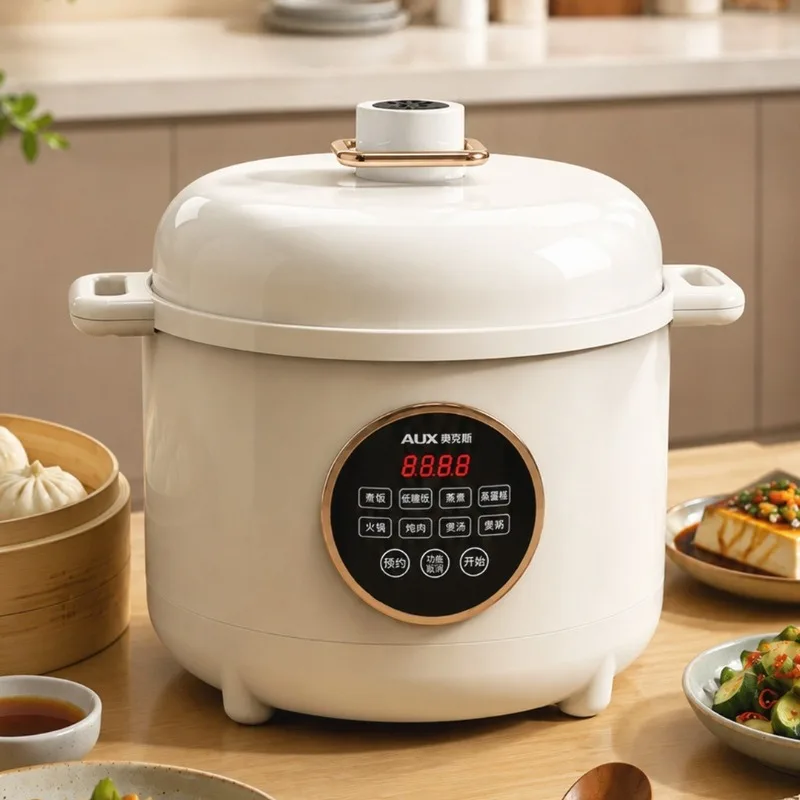 Aux Electric Pressure Cooker 5L Dual Pot 6L Large Capacity Multifunction High Pressure Rice Cooker Large Pressure Cooker