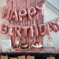 16Inch Happy Birthday Balloon Garland Foil Ballon set Birthday Balloon Banner Baby Shower Birthday Anniversary Party Decoration