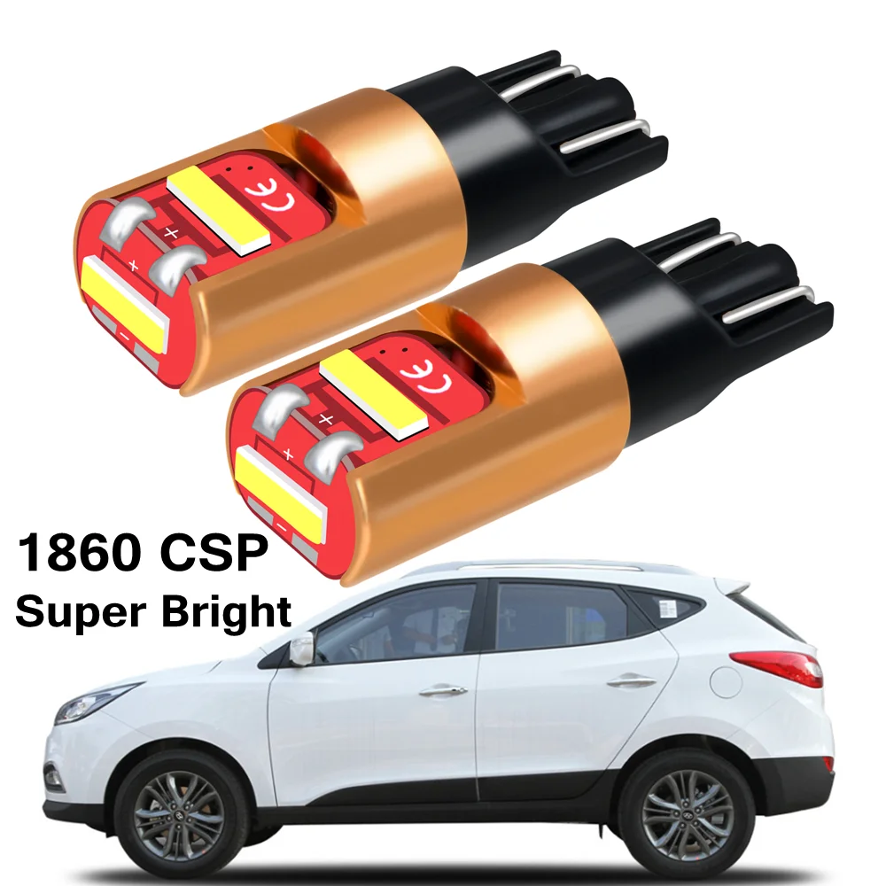 

2Pcs T10 CSP LED Bulbs W5W Super Bright Car Parking Lights For Hyundai Solaris Accent I30 Ix35 I20 Elantra Santa Fe Tucson Getz