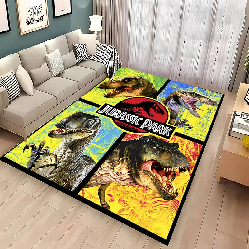 3D HD динозавр J-Jurassic Park ковер для гостиной, спальни, диван, коврики, кухонный напольный коврик, противоскользящий декор, подарок Alfombra