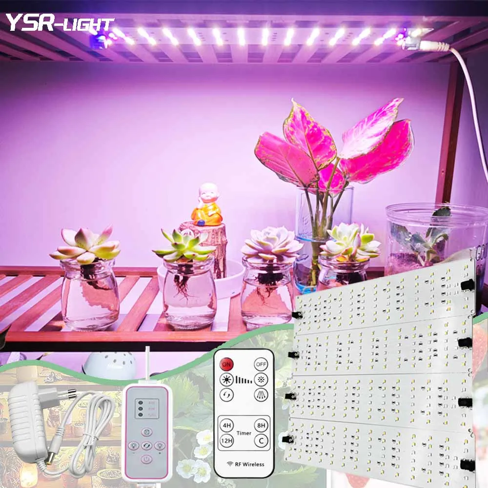 Led Grow Light Board 224-448 Beads 20W Full Spectrum Ultra-thin Timer Dimmable Remote Control Indoor Under Cabinet Plant Shelf