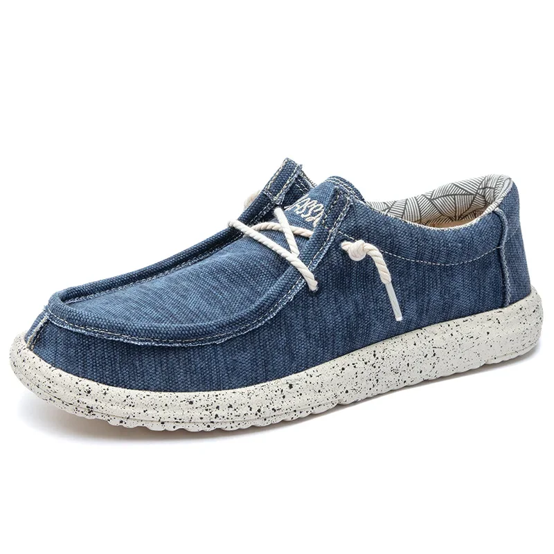 2023 Summer Men Canvas Shoes Espadrilles Breathable Casual Shoes Men Loafers Comfortable Ultralight Lazy Boat Shoes Big Size 48