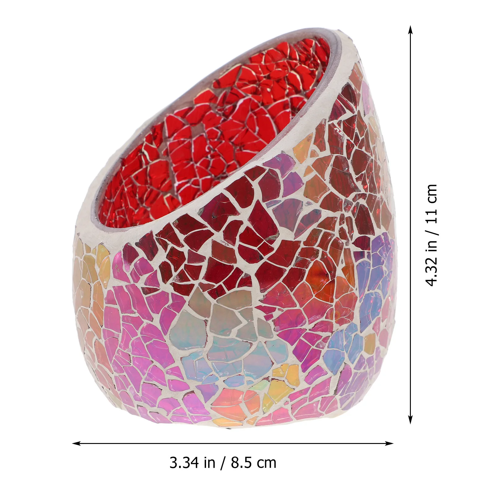 

Mosaic Glass Pillar Holder Tea Light Votive Decor Romantic Room Atmosphere Christmas Wedding Festival Home Office Coffee