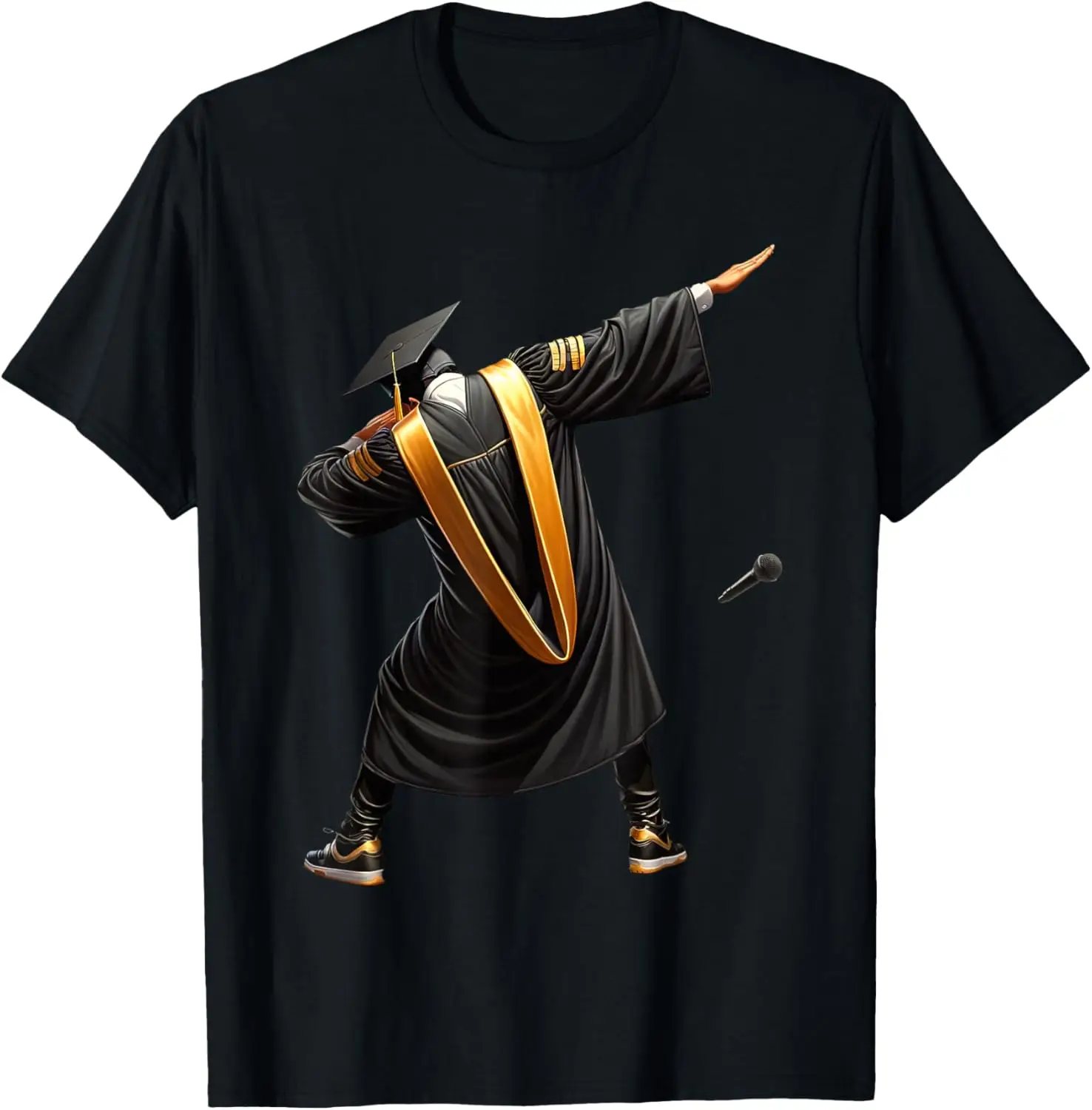 Dabbing graduação classe de 2024 presente masculino engraçado camiseta de formatura