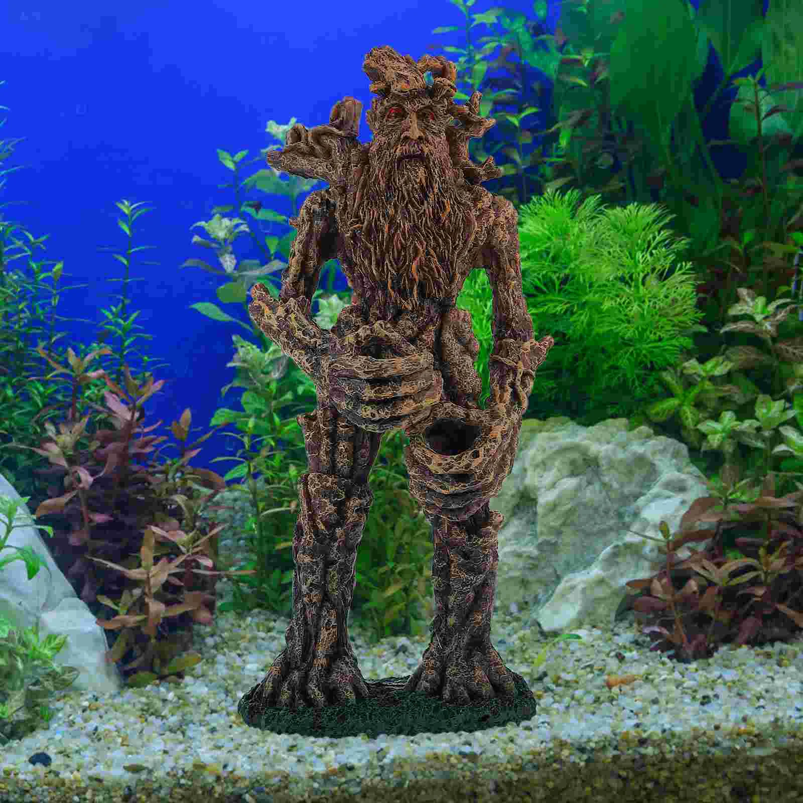 Aquarium Ornamenten Treeman Fairy Beeldjes Stomp Decoratief Standbeeld Model Hars Grot Landschap Aquarium