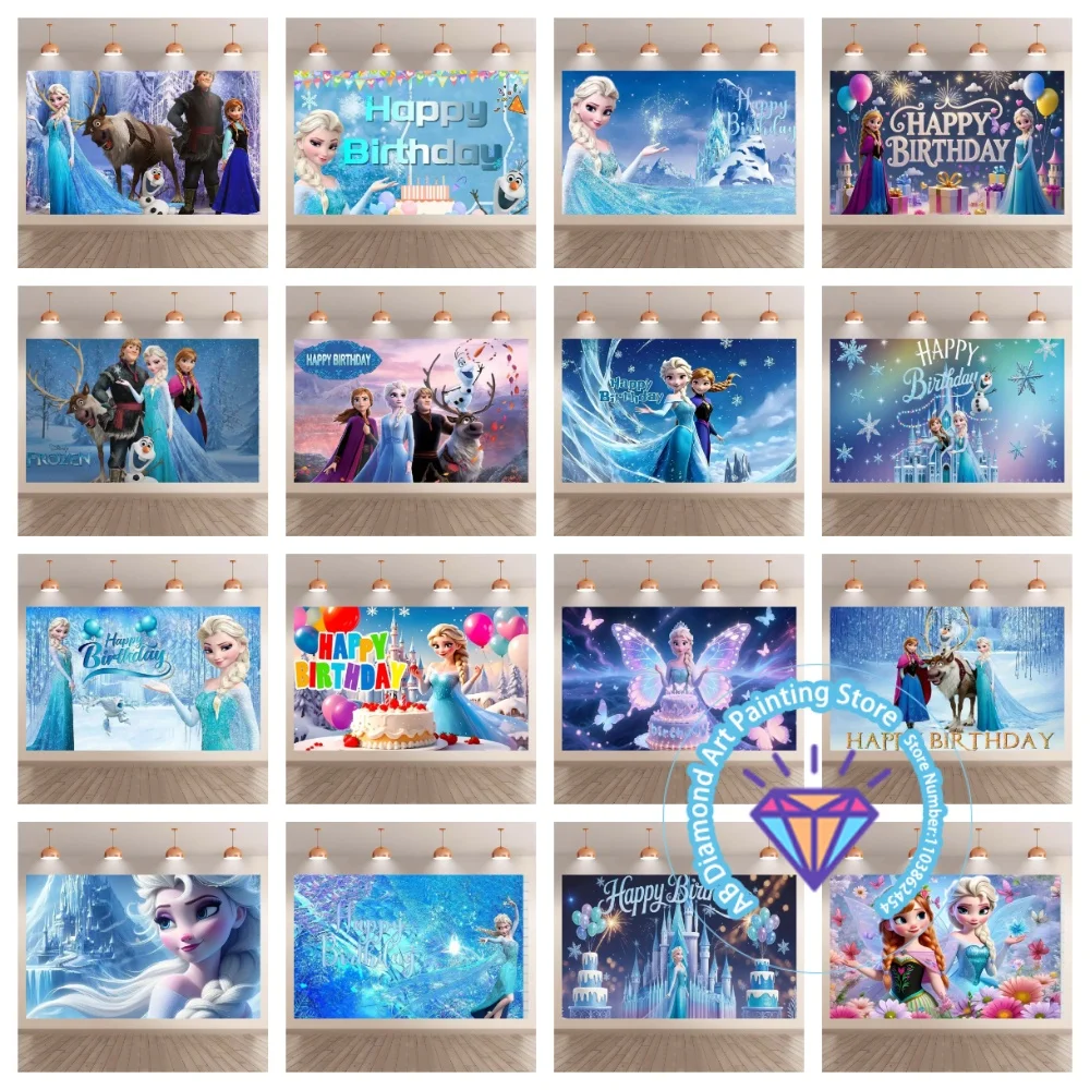 

Frozen Elsa AB Diamond Painting Kit Square Round Diamond 5D DIY Mosaic Handmade Art Birthday Exquisite Gift Crafts Home Decor