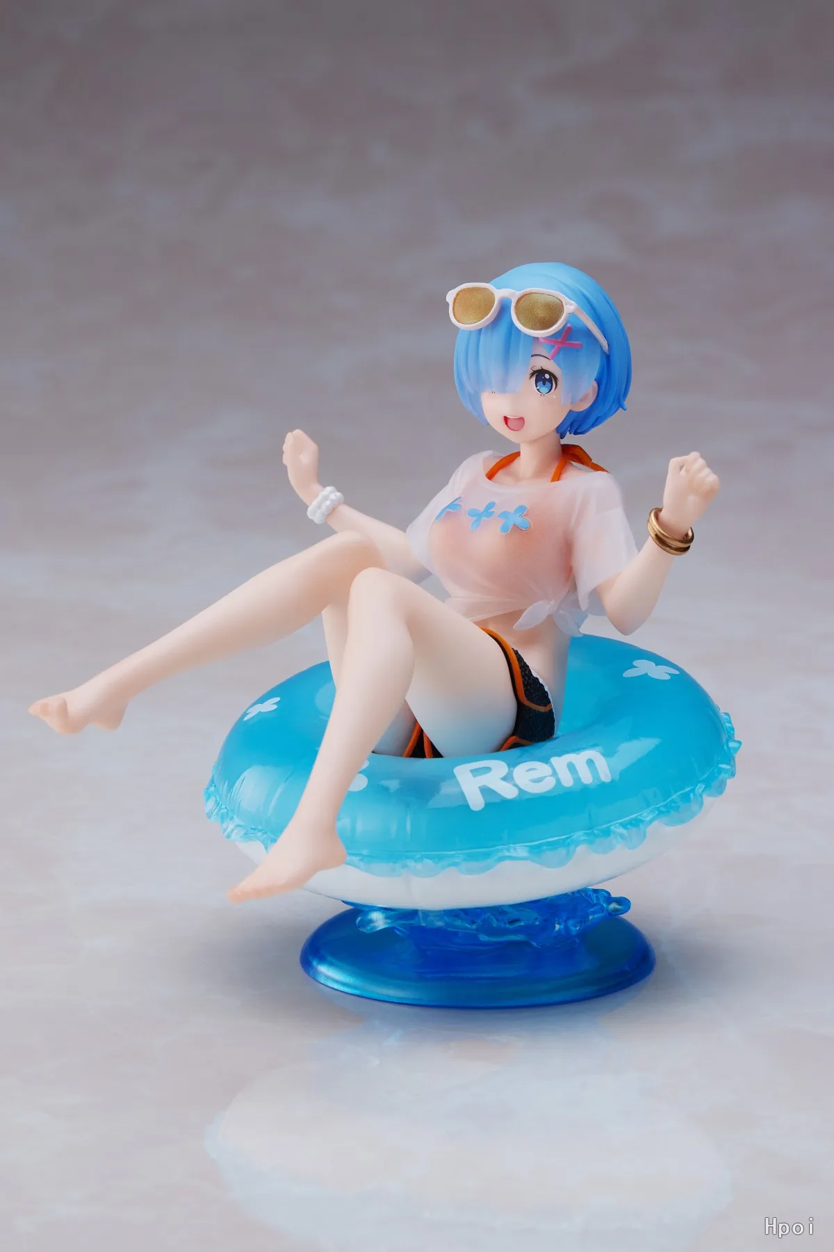 10CM Rem Figure Sexy Swimming Ring Swimsuit Re:Life In A Different World From Zero Action Figure Anime Model Toy Doll PVC