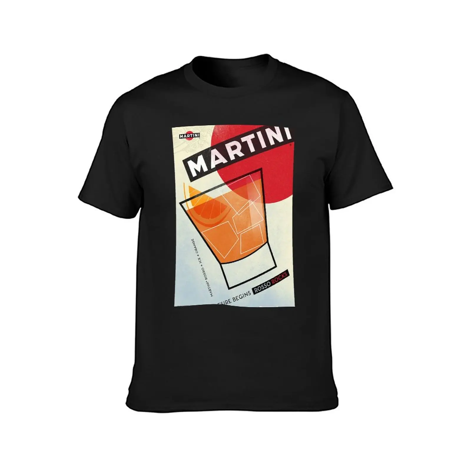 Martini Rosso Rocks T-Shirt customizeds hippie clothes mens tall t shirts