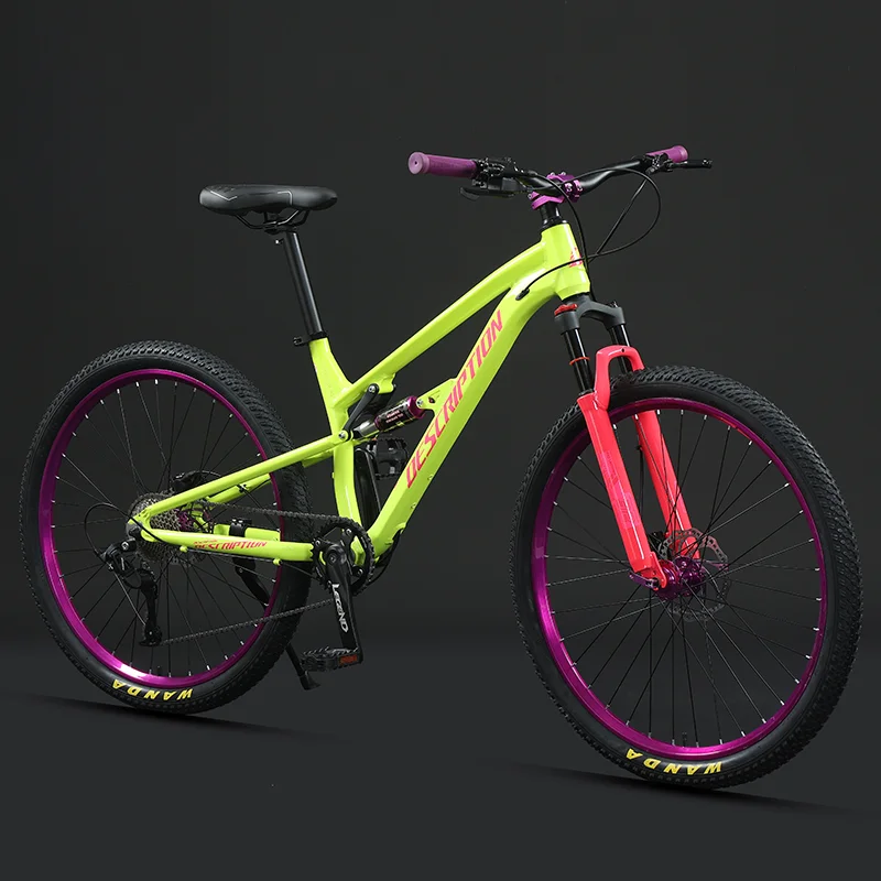 Алюминиевый горный велосипед с мягким хвостом и переменной скоростью, 9/10/12 скоростей, гидравлический однодисковый велосипед для беговых лыж, MTB
