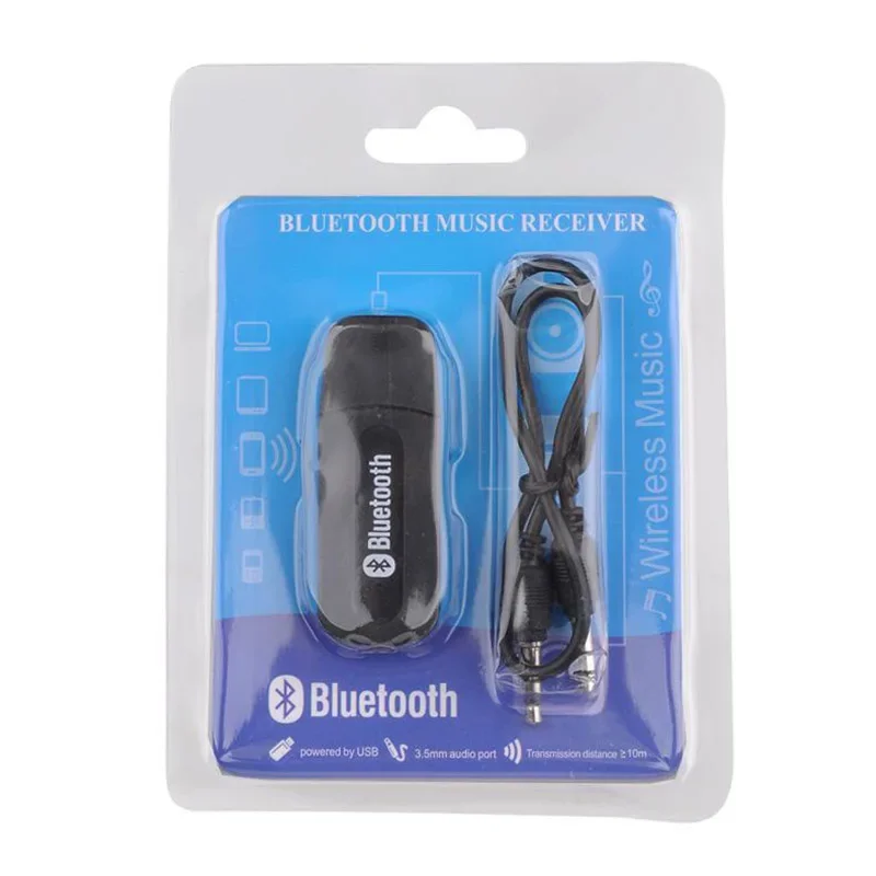 For Android/IOS Mobile Phone 3.5mm Jack USB Bluetooth AUX Wireless Car Audio Receiver A2DP Music Receiver Adapter