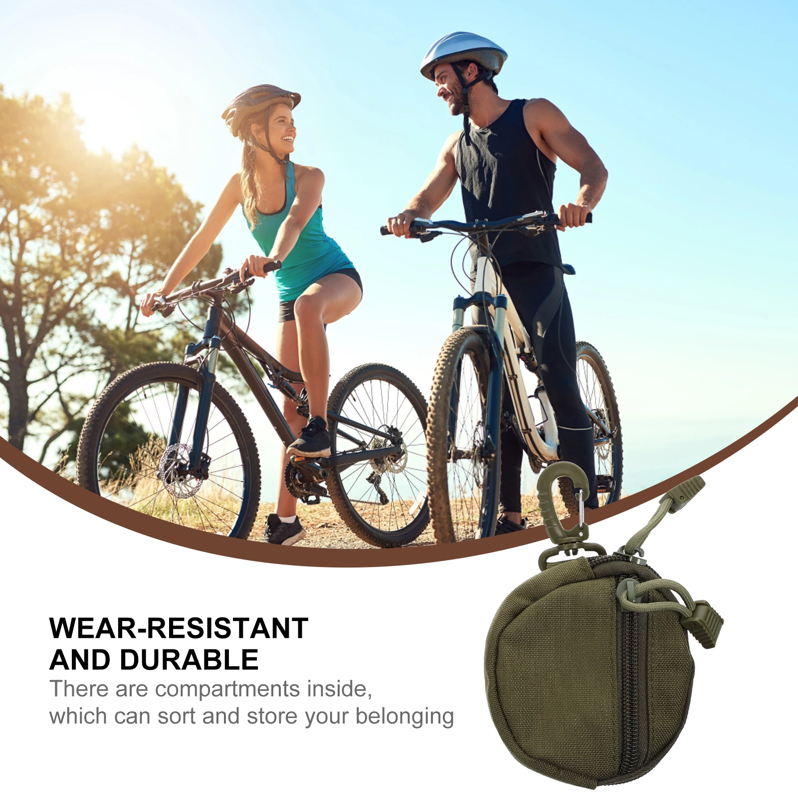 

Portable Coin Purse Polyester Lightweight Multi-Purpose Hanging Storage Bag Sports Travel Outdoor Change Purse