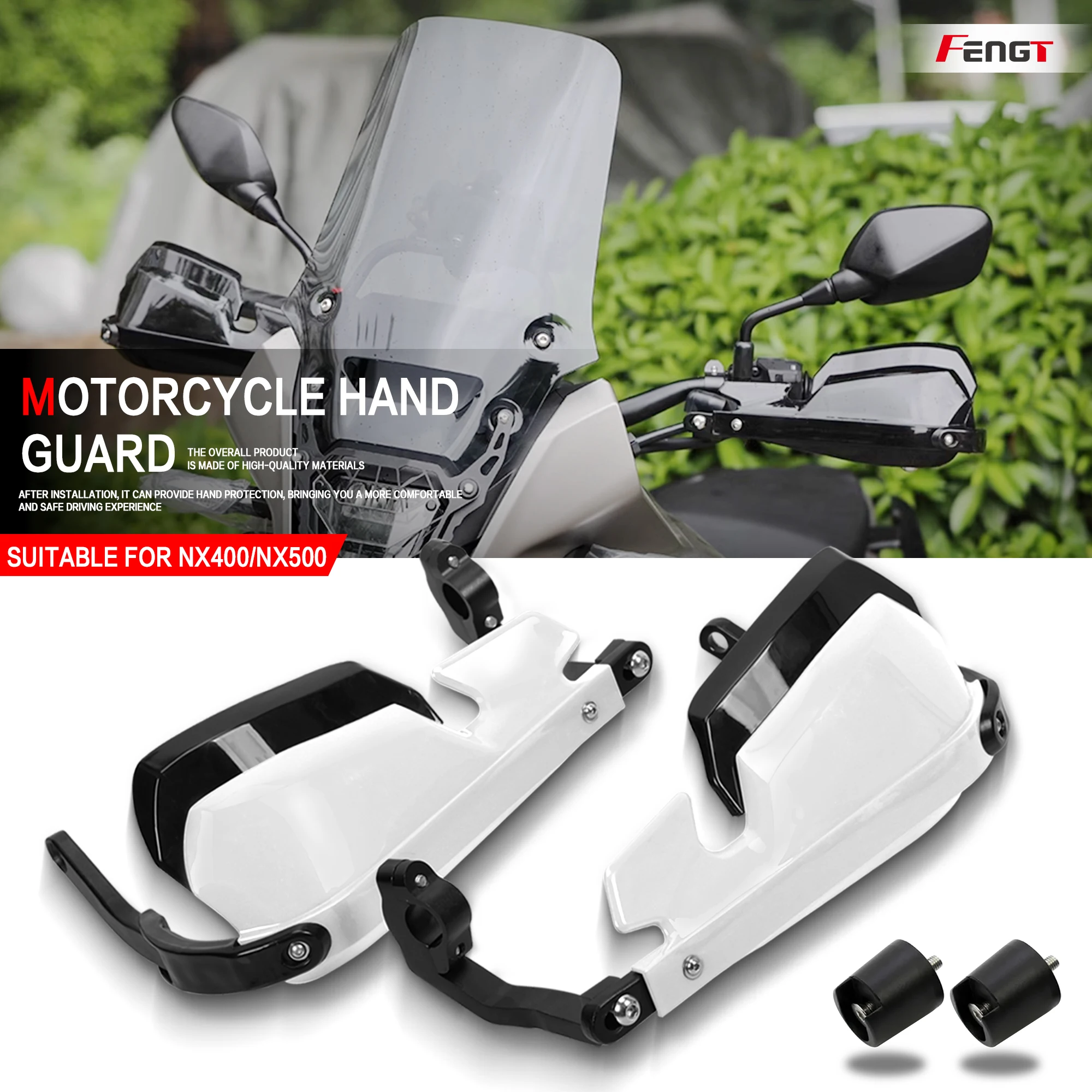 

Motorcycle For NX 500 New Aluminum Handguard Shield Hand Guard Protector Windshield For HONDA NX400 NX500 NX 400 2024 2025