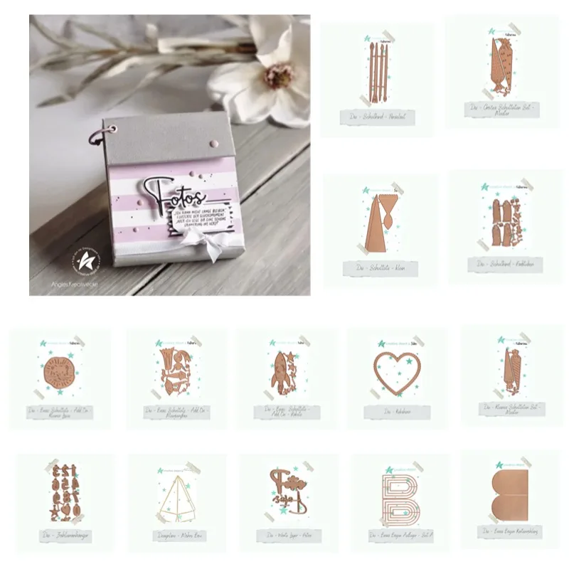 Galleta corazón cohete León tubos de pintura escuela zanahoria troqueles de corte de Metal sello Scrapbooking plantilla álbum de fotos tarjeta papel DIY