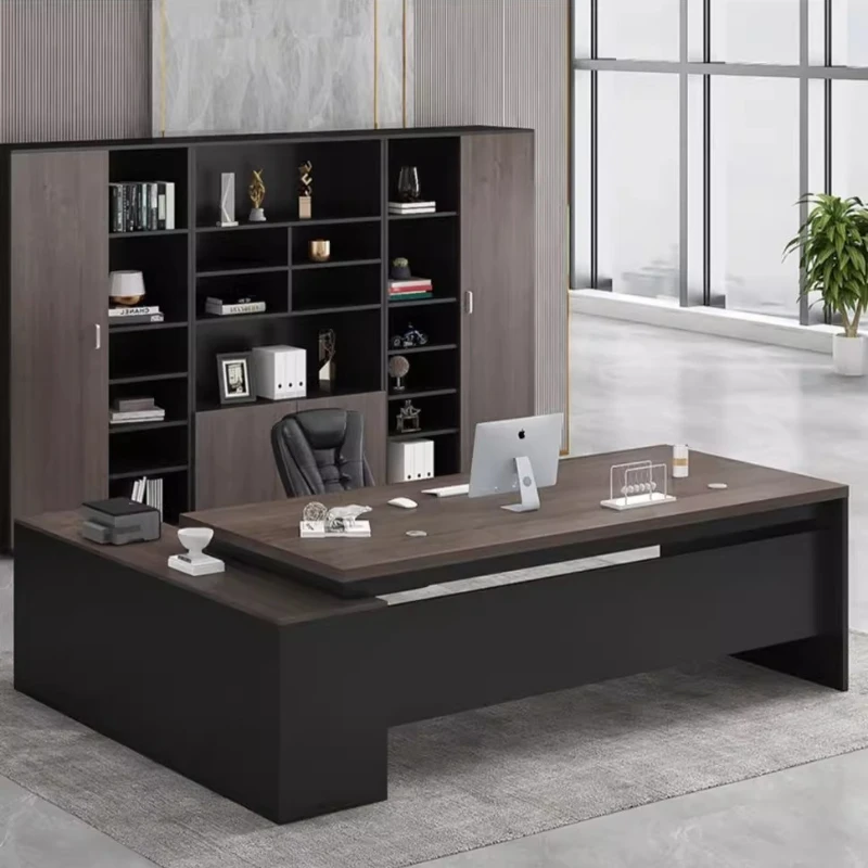 دعم الساق أدراج مكتب تنفيذي رخيصة جمالية فاخرة كبيرة مكتب تنفيذي خشبي رخيص أثاث مكتبي Mesa De Escritorio
