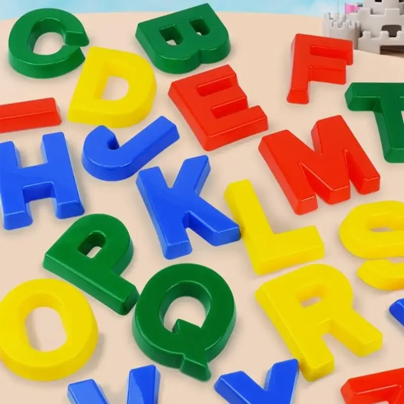 Bảng chữ cái Học chữ cái 26 CÁI Khuôn cát Đồ chơi Playset bãi biển cho trẻ với thiết kế đầy màu sắc cho hoạt động chơi cát Đồ