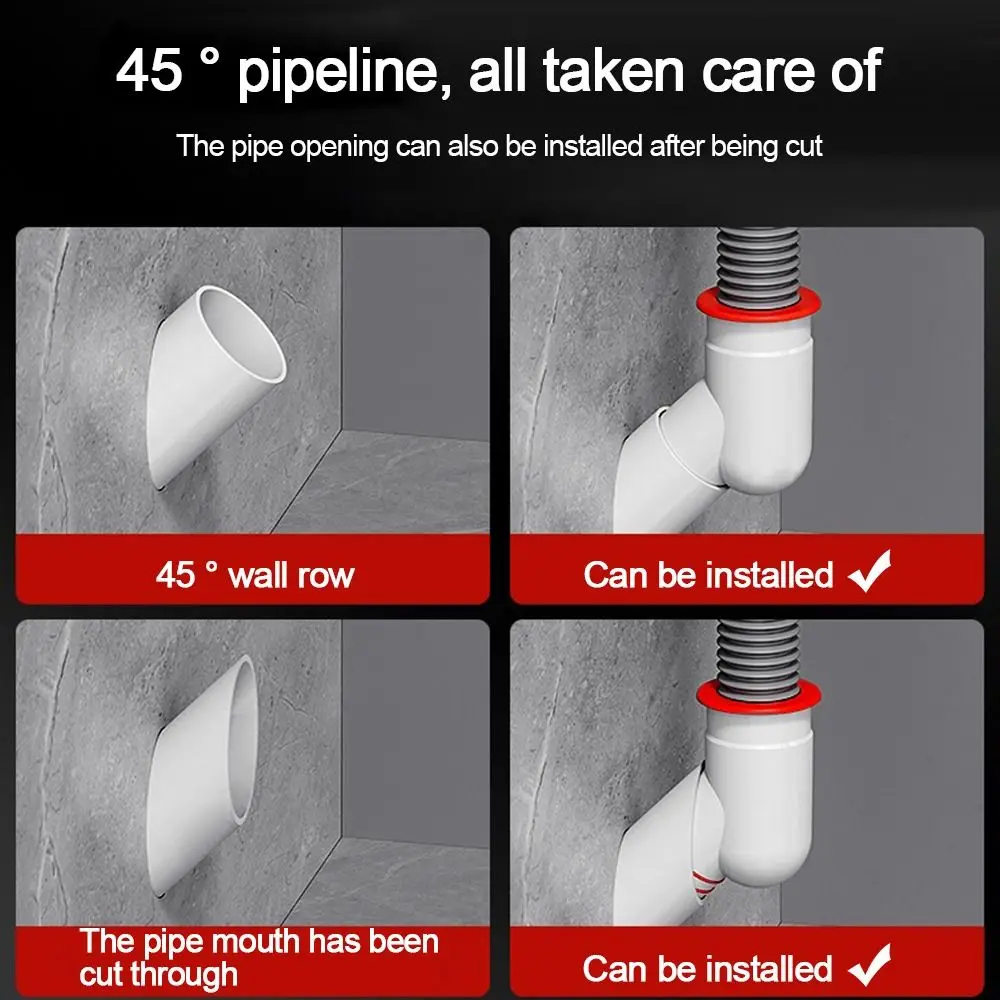 Anti odor Washing Machine Pipe Connector Anti-spill Multifunctional Basin Sewer Joint Sealing Ring Drainpipe Tee Connector
