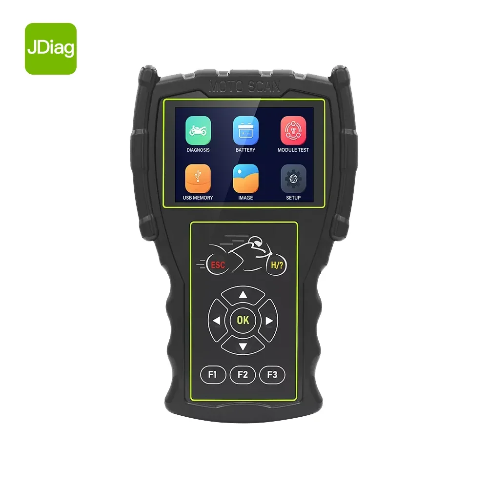 Wholesale JDiag M100 Pro OBD Version Multilingual Motorcycle Diagnostic Tool+12V Battery Testing Machine Moto Scanner