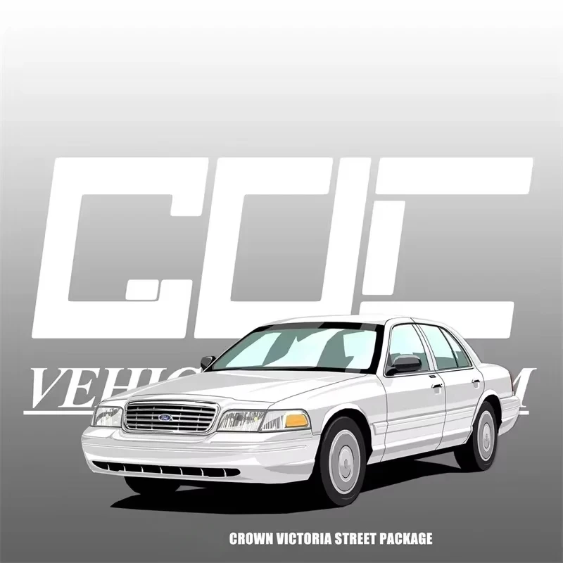 

GOC 1:64 CROWN VICTORIA Street package white Diecast Model Car